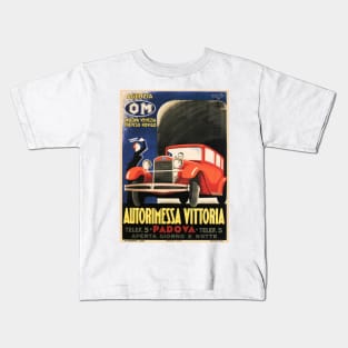 Autorimessa Vittoria Italy Padova Vintage Car Kids T-Shirt